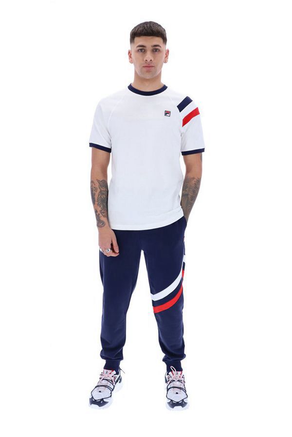 Fila Roger Raglan Sleeve Men's T-Shirts - White,NZ 347-46278